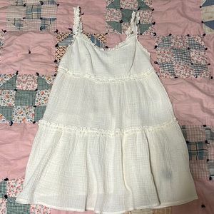 Light yellow babydoll style mini dress